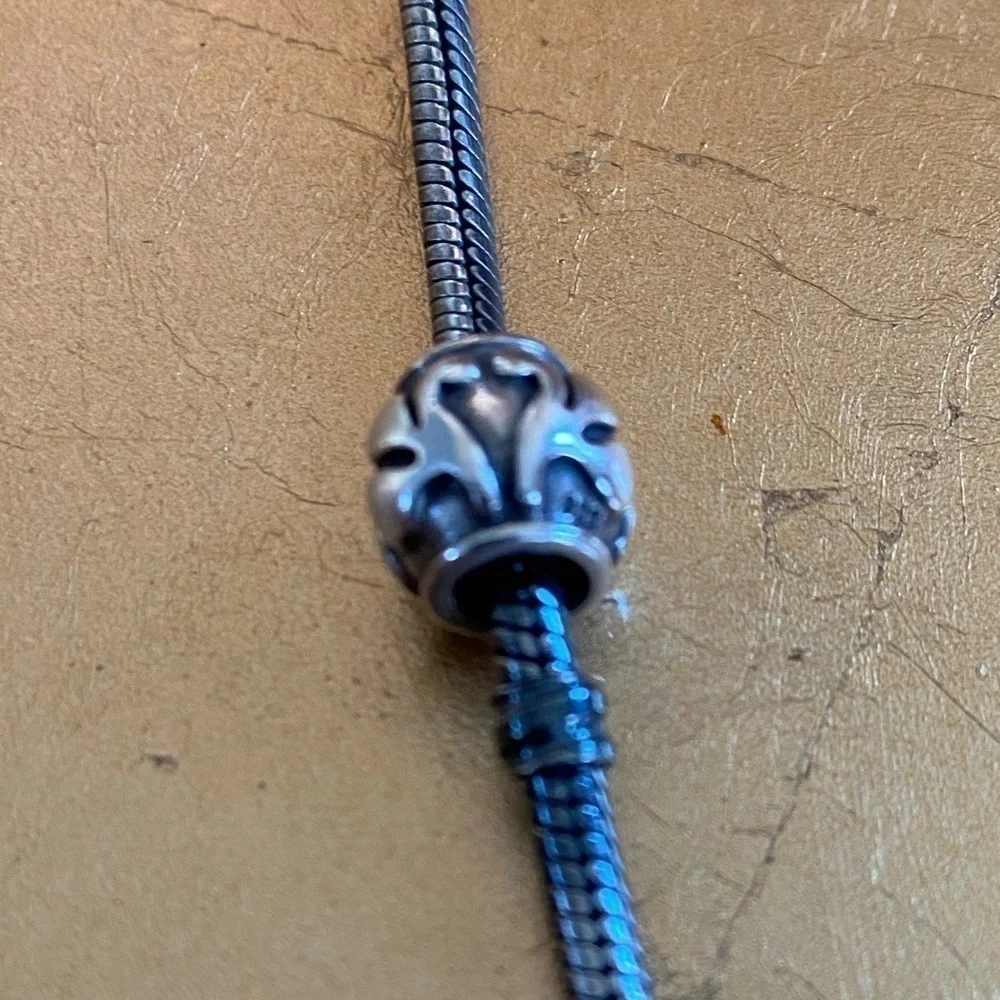 Pandora Retired Friendly Florets Swan Sterling Silver Charm